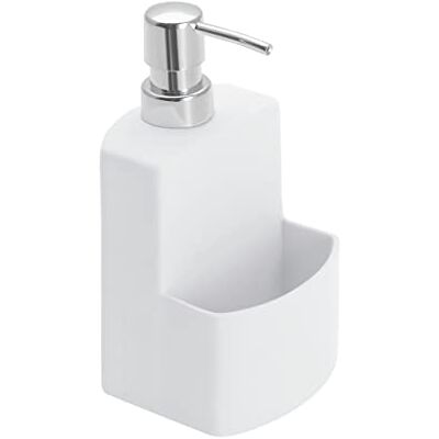 Wenko Dávkovač mycího prostředku True Colours Festival, z kvalitní keramiky s povrchem Soft-Touch, s extra přihrádkou na houbičku, objem 380 ml, 10 x 18 x 10 cm, bílý Wenko Dávkovač mycího prostředku True Colours Festival, z kvalitní keramiky s povrchem Soft-Touch, s extra přihrádkou na houbičku, objem 380 ml, 10 x 18 x 10 cm, bílý