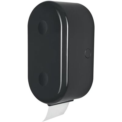 Spirella WC držák rolí + náhradní držák rolí "Cube" k nalepení nebo vrtání, černý Spirella WC držák rolí + náhradní držák rolí "Cube" k nalepení nebo vrtání, černý