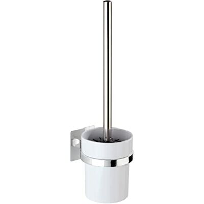 Wenko Turbo-Loc WC souprava Quadro, nástěnný držák bez vrtání, WC štětka se silikonovým kartáčkem, z plastu, vyjímatelná, 9,5 x 35,5 x 12 cm Wenko Turbo-Loc WC souprava Quadro, nástěnný držák bez vrtání, WC štětka se silikonovým kartáčkem, z plastu, vyjímatelná, 9,5 x 35,5 x 12 cm