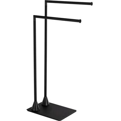 Wenko Stojan na ručníky a šaty Mod. Hella, Industrial Style, volně stojící, černý matný, lakovaná ocel Wenko Stojan na ručníky a šaty Mod. Hella, Industrial Style, volně stojící, černý matný, lakovaná ocel