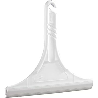 Wenko Koupelnová stěrka s praktickým háčkem k zavěšení, 24,5 x 23,5 x 1 cm, plast, bílá Wenko Koupelnová stěrka s praktickým háčkem k zavěšení, 24,5 x 23,5 x 1 cm, plast, bílá