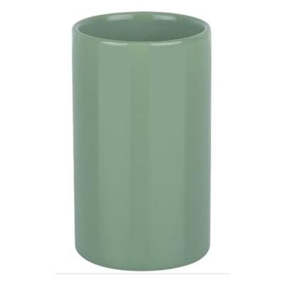 Spirella Pohárek na čištění zubů držák na zubní kartáček keramika tuba 7 x 11,5 cm zelený Spirella Pohárek na čištění zubů držák na zubní kartáček keramika tuba 7 x 11,5 cm zelený