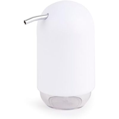 Umbra Dotykový dávkovač mýdla s objemem 230 ml, moderní dávkovač tekutého mýdla a dávkovač mycího prostředku s úpravou Soft Touch pro koupelnu a kuchyni, snadné doplňování, bílý Umbra Dotykový dávkovač mýdla s objemem 230 ml, moderní dávkovač tekutého mýdla a dávkovač mycího prostředku s úpravou Soft Touch pro koupelnu a kuchyni, snadné doplňování, bílý