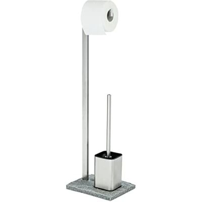 Wenko Stand WC souprava žulová ušlechtilá ocel držák na WC štětku, nerezová ocel, 23 x 73. 5 x 19. 5 cm, satinovaná, šedá Wenko Stand WC souprava žulová ušlechtilá ocel držák na WC štětku, nerezová ocel, 23 x 73. 5 x 19. 5 cm, satinovaná, šedá