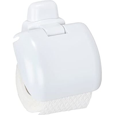 Wenko Držák toaletního papíru Pure s víkem držák role papíru, plast (ABS), 16 x 5 x 16 cm, bílý Wenko Držák toaletního papíru Pure s víkem držák role papíru, plast (ABS), 16 x 5 x 16 cm, bílý