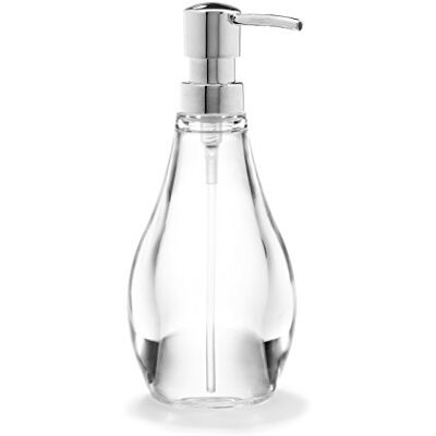 Umbra Droplet Dávkovač mýdla – Doplňovací nádoba na mýdlo 300 ml – Moderní, robustní organizér do koupelny na umyvadlo, pracovní desku nebo odkládací přihrádku, akryl Umbra Droplet Dávkovač mýdla – Doplňovací nádoba na mýdlo 300 ml – Moderní, robustní organizér do koupelny na umyvadlo, pracovní desku nebo odkládací přihrádku, akryl