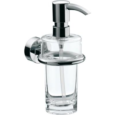 Emco Rondo 2 dávkovač tekutého mýdla, křišťálové sklo čiré, dávkovací čerpadlo plast, cca 130 ml, 452100100 Emco Rondo 2 dávkovač tekutého mýdla, křišťálové sklo čiré, dávkovací čerpadlo plast, cca 130 ml, 452100100