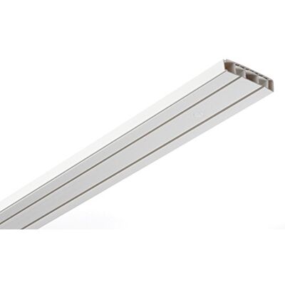 Gardinia Závěsné lišty Set 2-barrel, plast, bílý, (120 x 3,75 x 1,5 cm) x 3 Gardinia Závěsné lišty Set 2-barrel, plast, bílý, (120 x 3,75 x 1,5 cm) x 3