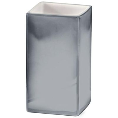 Kleine Wolke 5065124852 Glamour kelímek na čištění zubů, stříbrný 250 ml Fassungsvermögen, hergestellt aus Steinzeug Kleine Wolke 5065124852 Glamour kelímek na čištění zubů, stříbrný 250 ml Fassungsvermögen, hergestellt aus Steinzeug