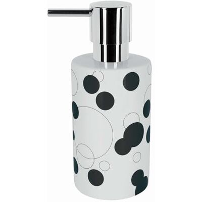 Spirella Dávkovač mýdla tuba s pumpičkou z ušlechtilé oceli dávkovač tekutého mýdla Porcelán 300 ml Dlouhodobý a robustní černé tečky, jedna velikost Spirella Dávkovač mýdla tuba s pumpičkou z ušlechtilé oceli dávkovač tekutého mýdla Porcelán 300 ml Dlouhodobý a robustní černé tečky, jedna velikost