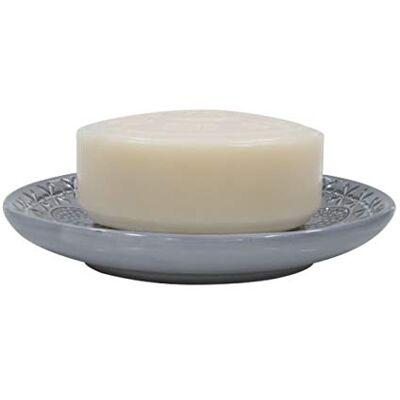 Spirella colección, Bandeja para pastilla de jabón Ø10, Porcelana, Gris kolekce Relief, miska na mýdlo, Ø 10,3 x 1,7 cm, porcelán, šedá, šedá Spirella colección, Bandeja para pastilla de jabón Ø10, Porcelana, Gris kolekce Relief, miska na mýdlo, Ø 10,3 x 1,7 cm, porcelán, šedá, šedá
