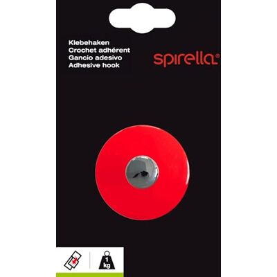 Spirella Háček na ručníky háček samolepicí koupelna a kuchyň Bowl věšák na ručníky věšák na šaty bez vrtání Ø 5 cm červený Spirella Háček na ručníky háček samolepicí koupelna a kuchyň Bowl věšák na ručníky věšák na šaty bez vrtání Ø 5 cm červený