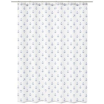 Kleine Wolke Sprchový závěs Textil Anchor tmavě modrý 180 x 200 cm Kleine Wolke Sprchový závěs Textil Anchor tmavě modrý 180 x 200 cm