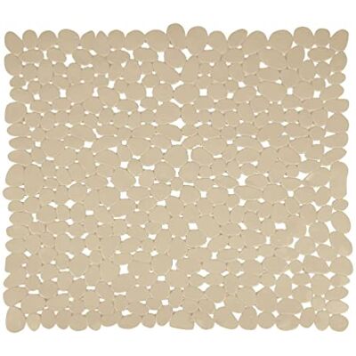 MSV – PVC sprchová rohož s oblázkovou strukturou – protiskluzová, bez ftalátů – 53 x 53 cm – béžová – bezpečný a pohodlný povrch koupelny – design s dlouhou životností MSV – PVC sprchová rohož s oblázkovou strukturou – protiskluzová, bez ftalátů – 53 x 53 cm – béžová – bezpečný a pohodlný povrch koupelny – design s dlouhou životností