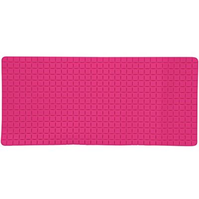 MSV – protiskluzová koupelnová rohož – Quadro guma – 36 x 76 cm – fuchsiová – moderní design pro bezpečnou koupelnu – strukturovaný povrch pro optimální držení MSV – protiskluzová koupelnová rohož – Quadro guma – 36 x 76 cm – fuchsiová – moderní design pro bezpečnou koupelnu – strukturovaný povrch pro optimální držení