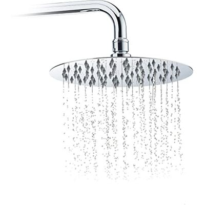 Relaxdays Sprchová hlavice dešťová sprcha kulatá, 200 mm, nerezová ocel, zrcadlový efekt, vysoký lesk, 1/2 palce, stříbrná Relaxdays Sprchová hlavice dešťová sprcha kulatá, 200 mm, nerezová ocel, zrcadlový efekt, vysoký lesk, 1/2 palce, stříbrná