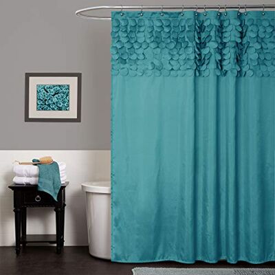 Lush Decor Lillian sprchový závěs strukturovaný třpytivý kruhový design, koupelna, 183 x 183 cm, tyrkysový Lush Decor Lillian sprchový závěs strukturovaný třpytivý kruhový design, koupelna, 183 x 183 cm, tyrkysový