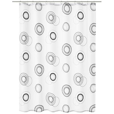 Kleine Wolke Sprchový závěs Textil Luna černo-bílý 180 x 200 cm Kleine Wolke Sprchový závěs Textil Luna černo-bílý 180 x 200 cm