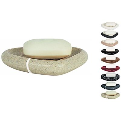 Spirella Miska na mýdlo vzhled kamene dekorativní koupelnové vybavení přihrádka na mýdlo Etna Rozměry: 15 x 11 x 3 cm kámen béžová/písek, kamenný písek Spirella Miska na mýdlo vzhled kamene dekorativní koupelnové vybavení přihrádka na mýdlo Etna Rozměry: 15 x 11 x 3 cm kámen béžová/písek, kamenný písek