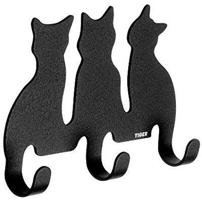 Tiger Haken Aufkleber, Metall, Schwarz, 2.2 x 12.5 x 9 cm Tiger Haken Aufkleber, Metall, Schwarz, 2.2 x 12.5 x 9 cm
