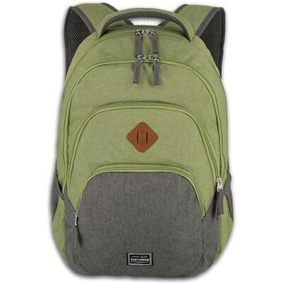 Travelite batoh, příruční zavazadlo s přihrádkou na notebook, 15,6“, zavazadlo série Basics Daypack Melange: módní batoh se vzhledem melanž, 096308, 45 cm, 22 litrů, zelená/šedá Travelite batoh, příruční zavazadlo s přihrádkou na notebook, 15,6“, zavazadlo série Basics Daypack Melange: módní batoh se vzhledem melanž, 096308, 45 cm, 22 litrů, zelená/šedá