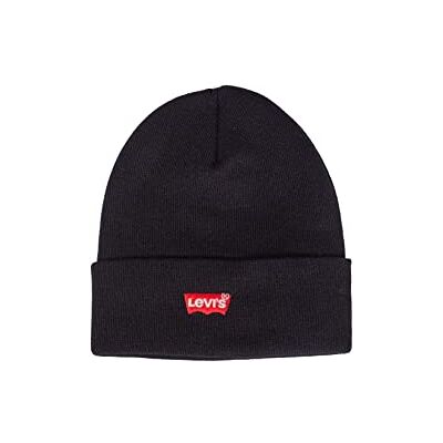 Levi's Men's Red Batwing Embroidered Slouchy Beanie, Regular Black, Jednotná velikost Levi's Men's Red Batwing Embroidered Slouchy Beanie, Regular Black, Jednotná velikost