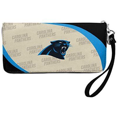 Littlearth Little Earth Productions NFL Carolina Panthers Curve Zip Organizer Wallet Littlearth Little Earth Productions NFL Carolina Panthers Curve Zip Organizer Wallet