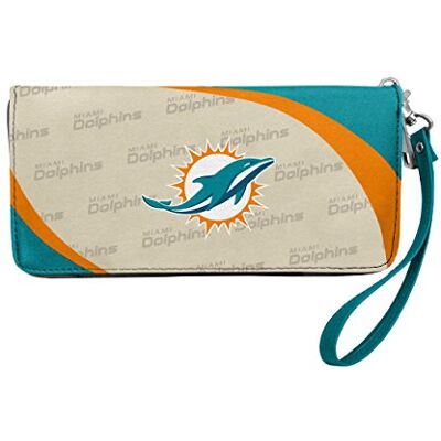 Littlearth Little Earth Productions NFL Miami Dolphins Curve Zip Organizer Wallet Littlearth Little Earth Productions NFL Miami Dolphins Curve Zip Organizer Wallet