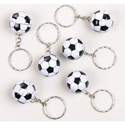 Baker Ross Fußball-Schlüsselanhänger Spielzeug für Kinder als Mitgebsel zum Kindergeburtstag 12 Stück, 10 x 9 x 2 cm; 10 grammes Baker Ross Fußball-Schlüsselanhänger Spielzeug für Kinder als Mitgebsel zum Kindergeburtstag 12 Stück, 10 x 9 x 2 cm; 10 grammes