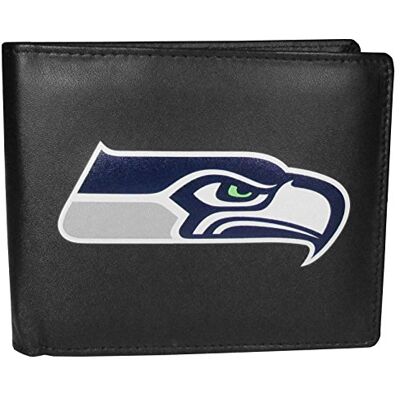 Siskiyou Pánská peněženka NFL Sports, Seattle Seahawks, dvojitě složená, velké logo, jednotná velikost, černá Siskiyou Pánská peněženka NFL Sports, Seattle Seahawks, dvojitě složená, velké logo, jednotná velikost, černá