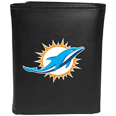 Siskiyou Sports Miami Dolphins Geldbörse mit großem Logo, Schwarz, Einheitsgröße Siskiyou Sports Miami Dolphins Geldbörse mit großem Logo, Schwarz, Einheitsgröße