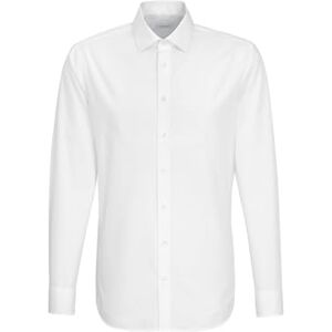 Seidensticker Men's Business Shirt Slim fit Non-Iron Kent Collar Long Sleeve 100% Cotton, Bílá (675665) Seidensticker Men's Business Shirt Slim fit Non-Iron Kent Collar Long Sleeve 100% Cotton, Bílá (675665)