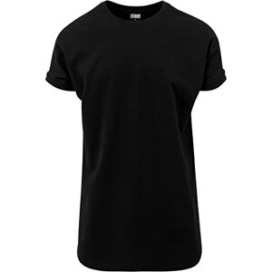Urban Classics Pánské Long Shaped Turnup Tee, černá, XL Urban Classics Pánské Long Shaped Turnup Tee, černá, XL