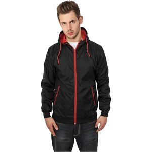 Urban Classics Pánská Contrast Windrunner bunda, černá/červená Urban Classics Pánská Contrast Windrunner bunda, černá/červená