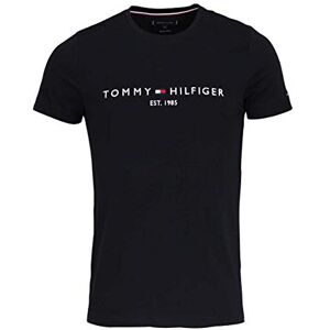 Tommy Hilfiger Pánské tričko s krátkým rukávem Core Tommy Logo Kulatý výstřih, černá, XS Tommy Hilfiger Pánské tričko s krátkým rukávem Core Tommy Logo Kulatý výstřih, černá, XS