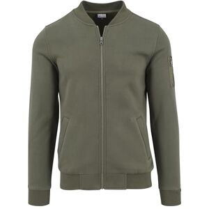 Urban Classics Pánská bunda Sweat Bomber, Olivová, M Urban Classics Pánská bunda Sweat Bomber, Olivová, M