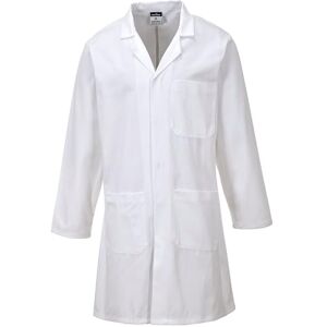 Portwest C851 capa del algodón, color Blanco, talla Medium Portwest C851 capa del algodón, color Blanco, talla Medium