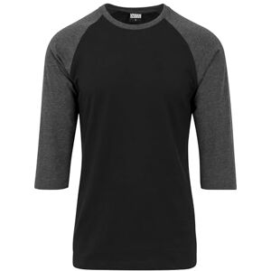 Urban Classics Pánské Contrast 3/4 Sleeve Raglan Tee, Blk/Cha, S Urban Classics Pánské Contrast 3/4 Sleeve Raglan Tee, Blk/Cha, S