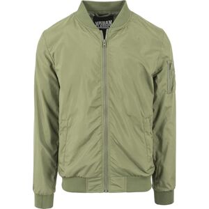 Urban Classics Pánská bunda Light Bomber, Olivová, M Urban Classics Pánská bunda Light Bomber, Olivová, M