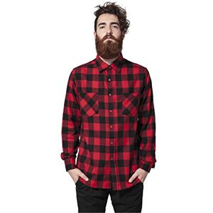 Urban Classics Pánské Checked Flanell Shirt, Blk/Red, S Urban Classics Pánské Checked Flanell Shirt, Blk/Red, S