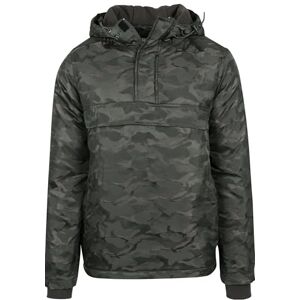 Urban Classics Pánská Padded Camo Pull Over Jacket, Tmavě olivová, S Urban Classics Pánská Padded Camo Pull Over Jacket, Tmavě olivová, S