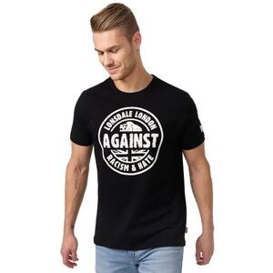 Lonsdale Pánské tričko normální střih Against Racism, černá, XXL Lonsdale Pánské tričko normální střih Against Racism, černá, XXL
