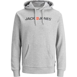 JACK & JONES Male svetr s kapucí logo svetr s kapucí, Light Grey Melange, XS JACK & JONES Male svetr s kapucí logo svetr s kapucí, Light Grey Melange, XS