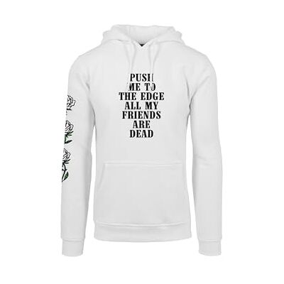 Tee Pánská Push Me Hoody, bílá, XS Tee Pánská Push Me Hoody, bílá, XS