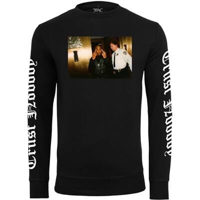 MERCHCODE Pánská mikina Mt721-tupac Trust Nobody Crewneck (balení 1 ks), černá, M MERCHCODE Pánská mikina Mt721-tupac Trust Nobody Crewneck (balení 1 ks), černá, M
