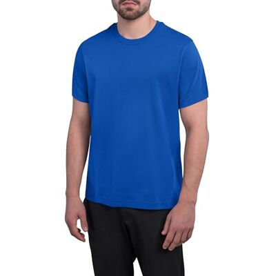 HRM Pánské luxusní Roundneck Tee Premium pánské tričko s kulatým výstřihem ze 100% biobavlny základní tričko lze prát do 60 °C Vysoce kvalitní a udržitelné pánské oblečení, královská modrá HRM Pánské luxusní Roundneck Tee Premium pánské tričko s kulatým výstřihem ze 100% biobavlny základní tričko lze prát do 60 °C Vysoce kvalitní a udržitelné pánské oblečení, královská modrá