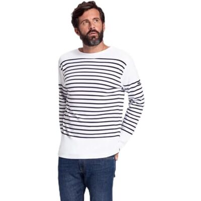 Armor-lux Armor Lux Herren Mariniã¨re "Amiral" Homme Pullover, Weiß (400 Blanc/Navire 400), S EU Armor-lux Armor Lux Herren Mariniã¨re "Amiral" Homme Pullover, Weiß (400 Blanc/Navire 400), S EU