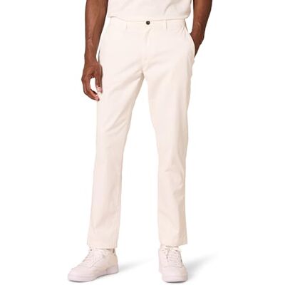 Amazon Essentials Pánské chino kalhoty, komfortní, sepraný streč, sportovně střižené, bílé, 28 W / 34 l Amazon Essentials Pánské chino kalhoty, komfortní, sepraný streč, sportovně střižené, bílé, 28 W / 34 l
