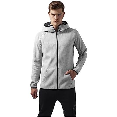 Urban Classics Pánský svetr s kapucí Athletic High Neck Interlock Zip Hoody, Šedá (grey 111) Urban Classics Pánský svetr s kapucí Athletic High Neck Interlock Zip Hoody, Šedá (grey 111)