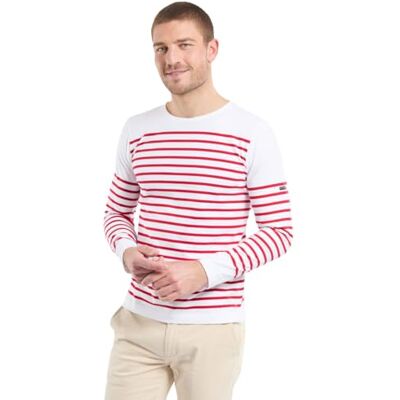 Armor-lux Armor Lux Herren 76832 Langarmshirt, Mehrfarbig (Blanc/Braise 320), X-Large Armor-lux Armor Lux Herren 76832 Langarmshirt, Mehrfarbig (Blanc/Braise 320), X-Large